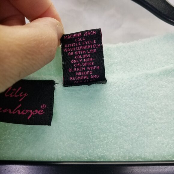 Lily Stanhope Ballet Sweater Women's L Green Pullover Cross Front Eyelash Knit - Picture 12 of 15